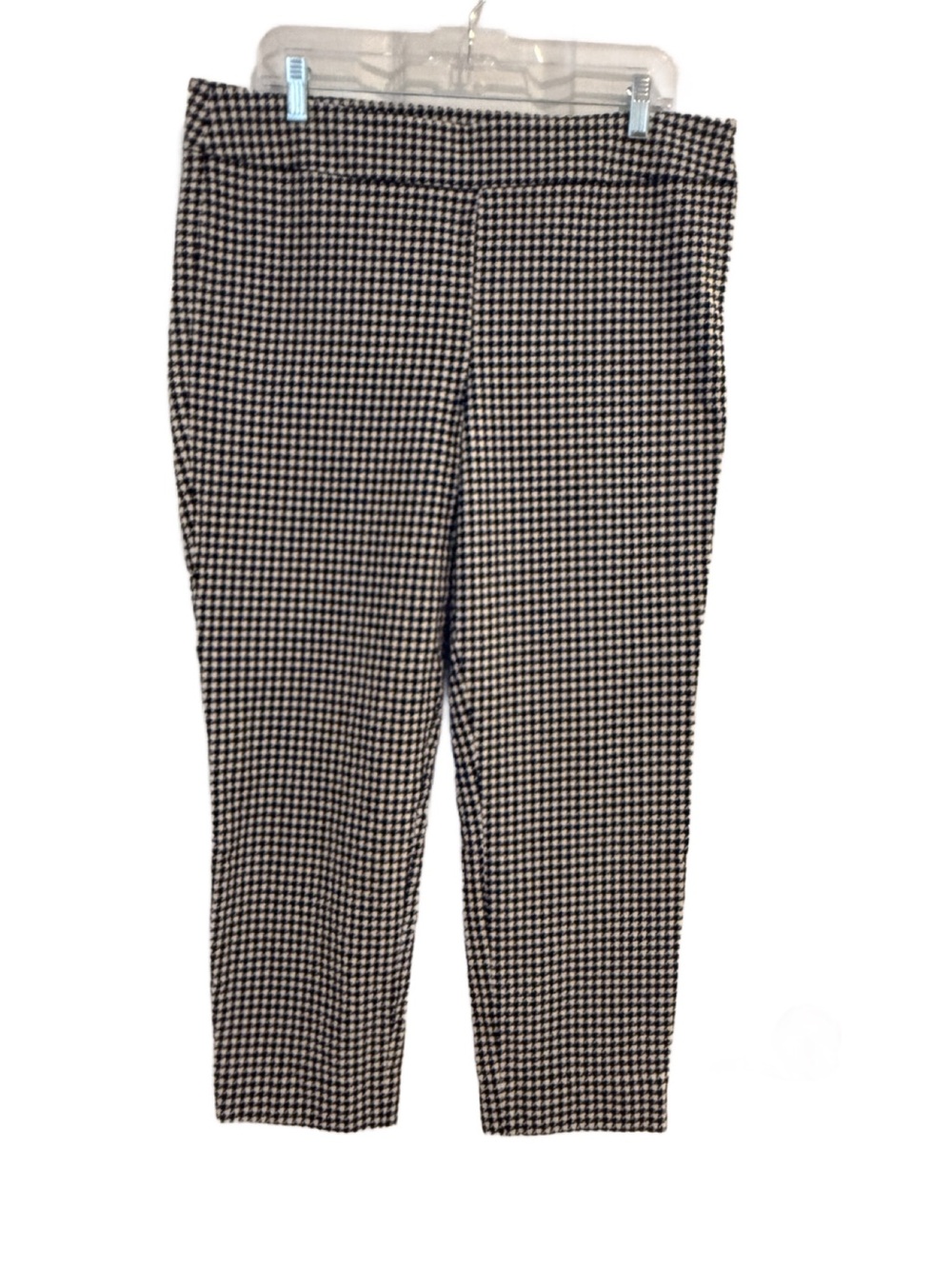 Talbots Plus Size Chathom Black and White Houndstooth Ankle Pants.16